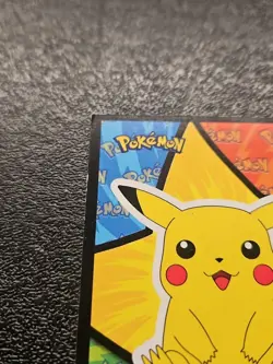 1999 Topps Sticker Pokemon Pikachu sitting puzzle piece blue logo vintage tcg - Image 4