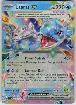 Pokemon Lapras ex - Double Rare SV07: Stellar Crown 032/142 NM - Image 1