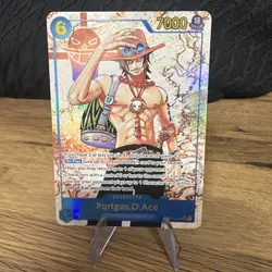 One Piece TCG Carrying on His Will Portgas D Ace Alt Art OP13-119 SEC Rare! NM! - Image 1