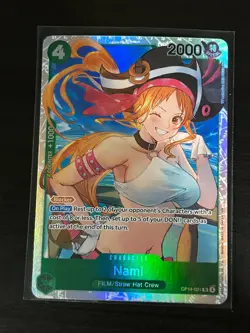 One Piece The Azure Sea's Seven Nami OP14-031 Super Rare NM - Image 1