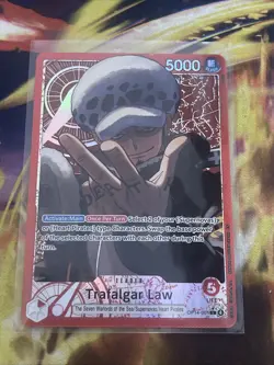 One Piece TCG Trafalgar Law Alt Art L OP14-001 (English) Azure Sea’s 7 OP14 - Image 1