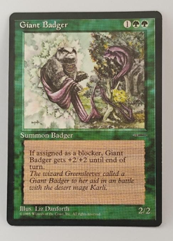 Vintage Giant Badger MTG Card Magic the Gathering - Image 1