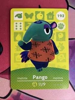Pango #192 Animal Crossing Amiibo Card Authentic Series 2 MINT NEVER SCANNED - Image 1
