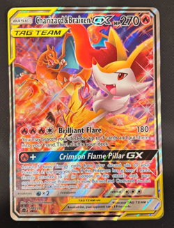 Charizard & Braixen GX - (Black Star Promo) SM230 Jumbo Card Holo - Pokemon TCG - Image 1