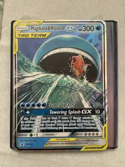 Magikarp & Wailord GX SM166 Jumbo Oversize Pokemon Card Tag Team - Image 1