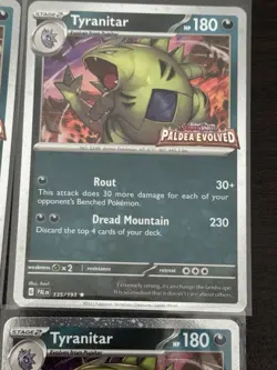 Tyranitar (Paldea Evolved Stamp) 135/193 Cosmos Holo Promo Pokemon Card - Image 1