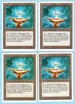 Aladdin's Lamp x4 4x 1994 Revised Edition PLAYSET Rare Artifact MTG MP AZ2 - Image 1