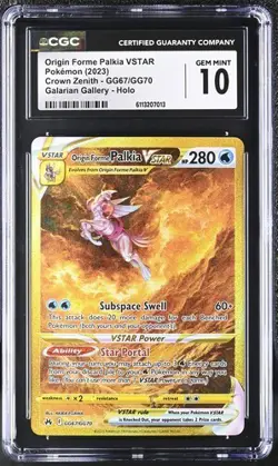 CGC 10 Origin Forme Palkia Vstar GG67/GG70 Pokemon Crown Zenith Galarian Gallery - Image 1