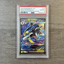 2025 Pokemon Phantasmal Mega Sharpedo ex PSA 10 - Special Illustration Rare - Image 1