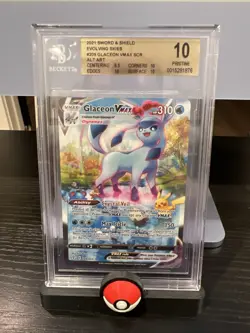 Pokemon TCG Glaceon VMAX Alt Art 209/203 Evolving Skies BGS 10 PRISTINE! - Image 1