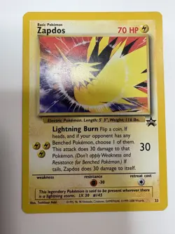 Pokemon TCG Zapdos 23 Black Star Promo WOTC (A) - Image 1