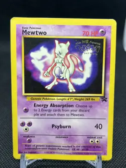 Pokemon TCG Mewtwo #3 Black Star Promo the First Movie 1998 MP - Image 1
