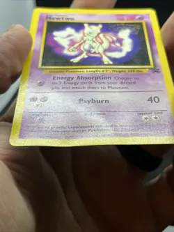 Pokemon TCG Mewtwo #3 Black Star Promo the First Movie 1998 MP - Image 3