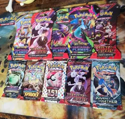 Sealed Pokemon TCG 10 Pack Lot 151 DESTINED RIVALS PHANTASMAL FLAMES TWILIGHT MA - Image 1