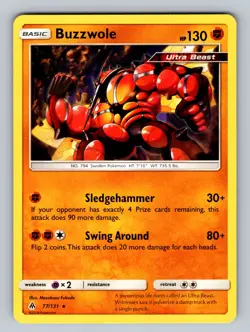 Buzzwole 77/131 Rare SM - Forbidden Light LP - NM Pokemon TCG - Image 1