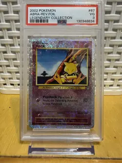 Pokemon TCG Abra 67/110 Legendary Collection Reverse Holo PSA 3 - Image 1