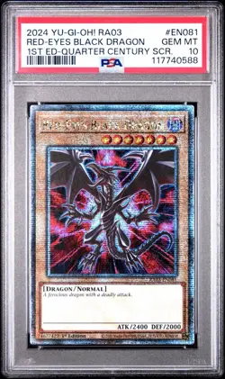PSA 10 Yu-Gi-Oh Red-Eyes Black Dragon (Quarter Century Secret Rare) RA03-EN081 - Image 3