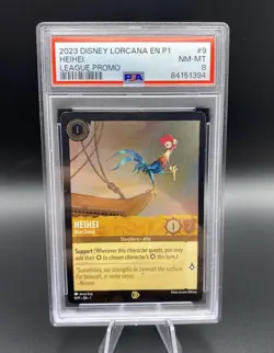 Disney Lorcana HeiHei League Promo Graded PSA 8 Near Mint Mint - Image 1