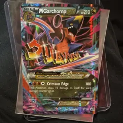 Pokemon TCG M Garchomp EX XY168 Promo Holo Mega Dragon 210 HP EX Card - Image 1