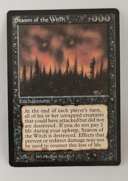 Vintage Season of the Witch 1994 MTG Card Magic the Gathering - Image 1
