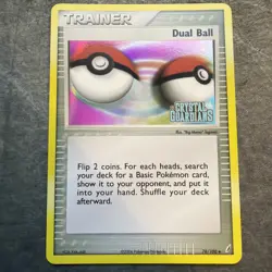 Pokemon Card - Dual Ball Crystal Guardians 78/100 Uncommon Reverse Holo Stamped - Image 1