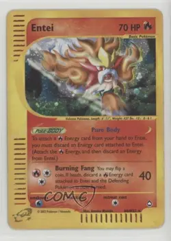 Entei Holo Pokemon e-Card Series Aquapolis #H8 2003 - Image 1