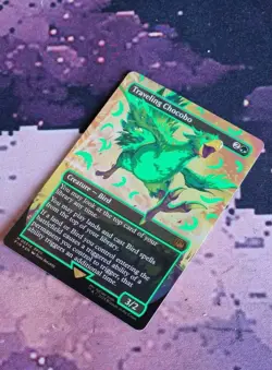1x Traveling Chocobo ~~ Borderless - Neon Ink Green - Foil NM-Mint, English Fina - Image 3