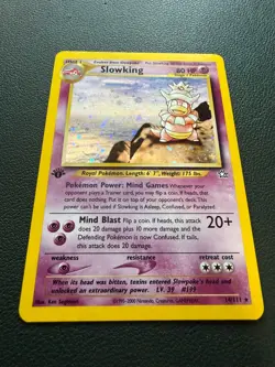 1st Edition Slowking 14/111 Neo Genesis Holo Vintage Pokemon Holographic first - Image 2