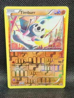 Pokemon Timburr Noble Victories Reverse Holo 62/101 Played Condition - Image 1