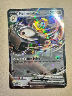 Pokemon TCG STAMPED Melmetal ex 105/142 STELLAR CROWN - Image 1