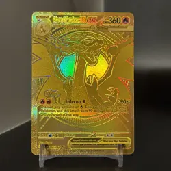 Mega Charizard X ex 130/094 Phantasmal Flames Gold Hyper Rare Pokemon Card - Image 3