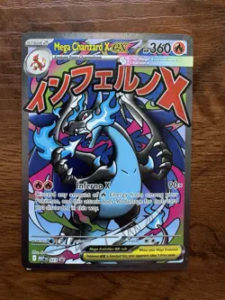 Pokemon TCG Mega Charizard X ex MEP 023 Mega Evolution Black Star Promo NM - Image 1