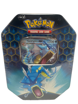 POKEMON TCG HIDDEN FATES GYARADOS GX NEW & FACTORY SEALED TIN 2019 - Image 1