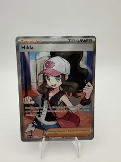 Pokemon TCG Hilda Full Art Ultra Rare White Flare Holo - Image 1