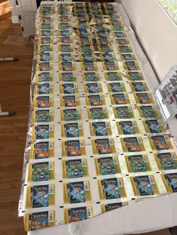 Uncut Base Set Pack Art Mega Sheet - Pokemon 1999 - 7 Ft Long - Image 1