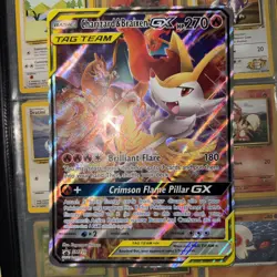 Pokemon TCG Charizard & Braixen GX Tag Team Black Star Promo SM230 jumbo card - Image 1