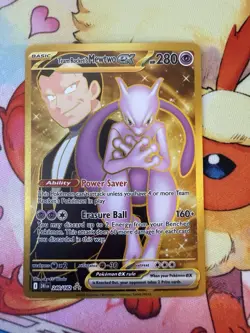 Pokemon Team Rocket's Mewtwo EX 240/182 Destined Rivals Holo Hyper Rare 280 HP - Image 1