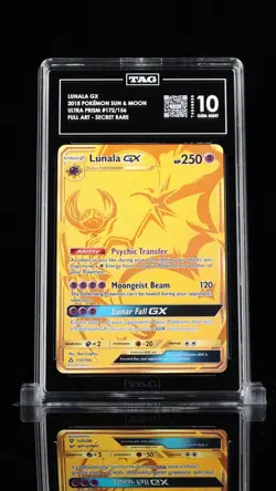 Pokemon Ultra Prism LUNALA GX 172/156 Secret Rare TAG 10 - Image 1