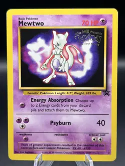 1999 Promos - Wizards Black Star Mewtwo Basic/Promo #3 Pokemon TCG - Image 1