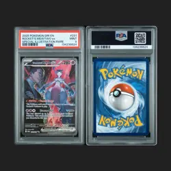 2025 POKEMON DRI EN-DESTINED RIVALS #231 TEAM ROCKET'S MEWTWO EX PSA 9 - Image 3