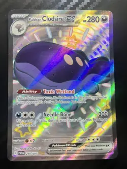 Pokemon TCG Paldea Fates Paldean Clodsire ex 219/091 Shiny Ultra Rare NM - Image 1