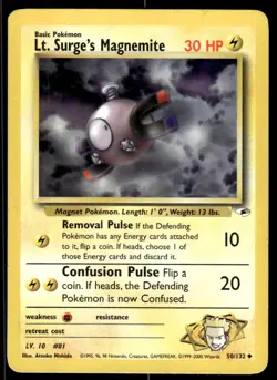 Pokemon TCG Gym Heroes #050/132 Lt. Surge's Magnemite (50) HP - Image 1