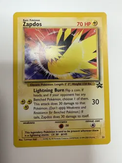 Pokemon TCG Zapdos 23 Black Star Promo WOTC (B) - Image 1
