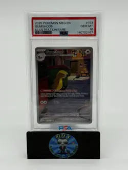 2025 POKEMON MEG EN-MEGA EVOLUTION ILLUSTRATION RARE #153 GUMSHOOS PSA 10 - Image 1