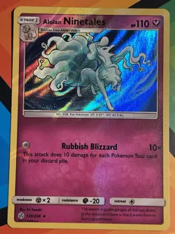 Alolan Ninetales 145/236 Holo Rare Pokemon 2019 Cosmic Eclipse - Image 1