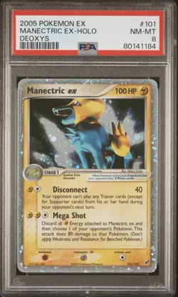 Pokemon Manectric ex 101/107 Deoxys Holo PSA 8 - Image 1