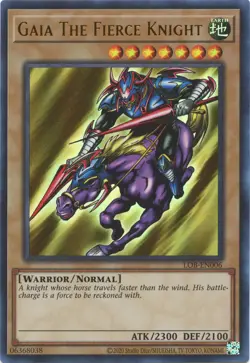 YuGiOh! Gaia The Fierce Knight - LOB-EN006 - Ultra Rare - Unlimited Edition NM - Image 1