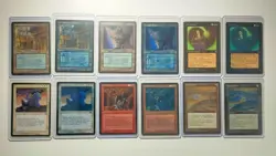 Magic the Gathering HOMELANDS Error Card Blue Cyan Ink Mistake Set of 6 - Image 1