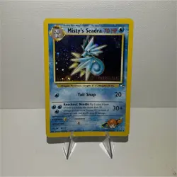 Pokemon Misty's Seadra Gym Heroes Prerelease Holo Promo 9/132 70 HP WOTC Card - Image 1