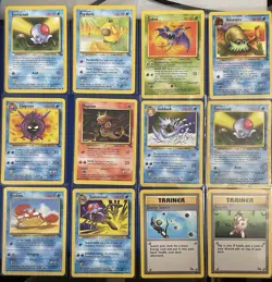 Pokemon Vintage WoTC Fossil Lot Of 12 Cards Common And Uncommon HP-MP 151 - Image 1